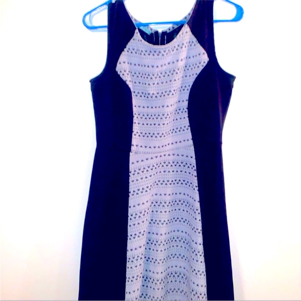 Maurices Large Midi Sleeveless Fit and Flare Polyester Spandex Rayon Dress